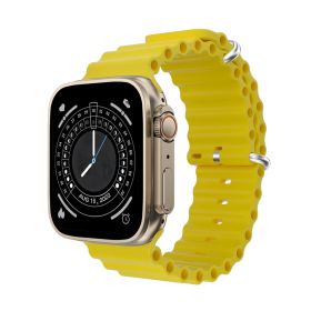 S8Ultra smart watch NFC sports step record heart rate blood pressure blood oxygen Bluetooth bracelet - smartwatch-yellow
