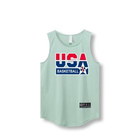 Loose Men Running Vest 2022 Outdoor street basketball Gym Sleeveless Letter Print Shirt Quick Dry Fitness Bodybuilding Tank Tops - L - 870 vest2