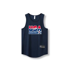 Loose Men Running Vest 2022 Outdoor street basketball Gym Sleeveless Letter Print Shirt Quick Dry Fitness Bodybuilding Tank Tops - L - 870 vest8