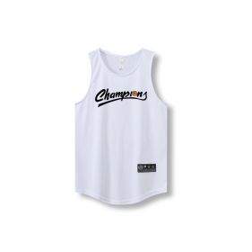 Loose Men Running Vest 2022 Outdoor street basketball Gym Sleeveless Letter Print Shirt Quick Dry Fitness Bodybuilding Tank Tops - 870 vest9 - 5XL