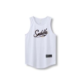 Loose Men Running Vest 2022 Outdoor street basketball Gym Sleeveless Letter Print Shirt Quick Dry Fitness Bodybuilding Tank Tops - 870 vest18 - XXL