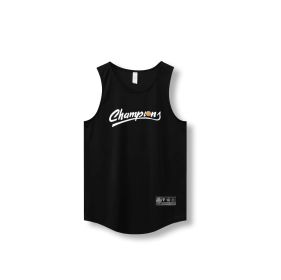 Loose Men Running Vest 2022 Outdoor street basketball Gym Sleeveless Letter Print Shirt Quick Dry Fitness Bodybuilding Tank Tops - 870 vest20 - M
