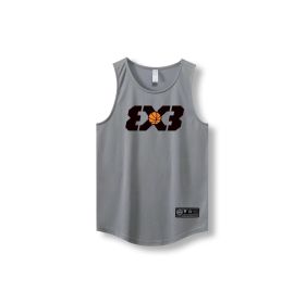 Loose Men Running Vest 2022 Outdoor street basketball Gym Sleeveless Letter Print Shirt Quick Dry Fitness Bodybuilding Tank Tops - 870 vest19 - M