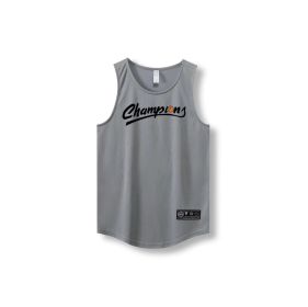 Loose Men Running Vest 2022 Outdoor street basketball Gym Sleeveless Letter Print Shirt Quick Dry Fitness Bodybuilding Tank Tops - 870 vest21 - M