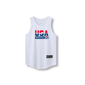 Loose Men Running Vest 2022 Outdoor street basketball Gym Sleeveless Letter Print Shirt Quick Dry Fitness Bodybuilding Tank Tops - 870 vest15 - XXXL