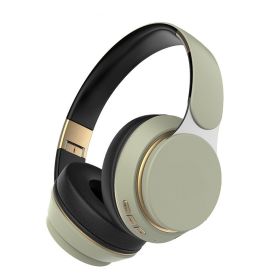 New cross-border popular wireless headset Bluetooth subwoofer stereo plug-in card sports computer headset - Light green