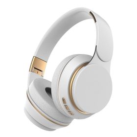 New cross-border popular wireless headset Bluetooth subwoofer stereo plug-in card sports computer headset - white