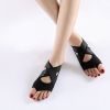 Professional Non-slip Gym Yoga Shoes Flat Soft Anti-slip Sole Ballet Fitness Dance Shoes Pilates Yoga Shoes Socks - S - Black