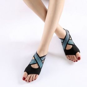Professional Non-slip Gym Yoga Shoes Flat Soft Anti-slip Sole Ballet Fitness Dance Shoes Pilates Yoga Shoes Socks - L - Green