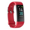 S5 Fitness Tracker Smart Watch Sports Watch Bracelet blood pressure fitness heart rate meter step temperature waterproof sports bracelet - Red