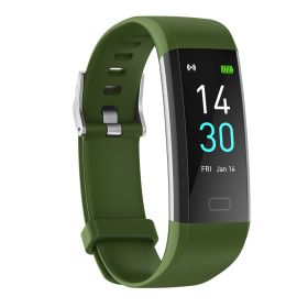 S5 Fitness Tracker Smart Watch Sports Watch Bracelet blood pressure fitness heart rate meter step temperature waterproof sports bracelet - Army green
