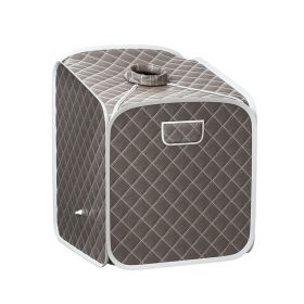 Indoor Private 2L Folding Steam Sauna Spa Tent  - Gray - Sauna Spa Tent