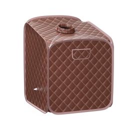Indoor Private 2L Folding Steam Sauna Spa Tent  - Brown - Sauna Spa Tent