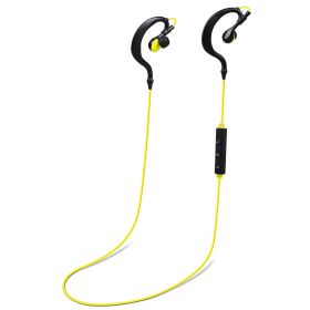 Wireless Headsets V4.1 Sport In-Ear Stereo Headphones Sweat-proof Neckband Earbuds - Yellow
