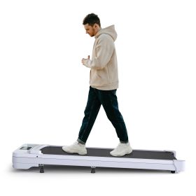 Flat treadmill home model small new home fat burning silent indoor fitness equipment walking machine sports fitness special - as Pic