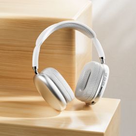 New Max P9 Pro Wireless Bluetooth Headphones HiFi Stereo Noise Cancelling Waterproof Mic Pods Over Ear Sports - White