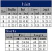 Men's Casual Crack Pattern Suits Fashion Short Sleeve T-Shirt And Shorts Loose Two-Piece Sets - White-M