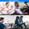 Wireless Neckband Headphones V4.2 Sweat-proof Sport Headsets Earbuds In-Ear Magnetic Neckbands Stereo Earphone - Red