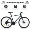 A28320 700C Aluminum Frame Shock Absorbing Front Fork Unisex road bike - as Pic