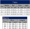 Men's Casual Splicing Printed Suits Short Sleeve Shorts Loose T-Shirt Sport Suits - BLACK-M