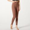 Brand Yoga Pants Hidden Pockets At Waist Fitness Sports Leggings Women Sportswear Stretchy Pants Gym Push Up Workout Clothing - Brown - L