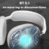 New Max P9 Pro Wireless Bluetooth Headphones HiFi Stereo Noise Cancelling Waterproof Mic Pods Over Ear Sports - Red