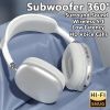 New Max P9 Pro Wireless Bluetooth Headphones HiFi Stereo Noise Cancelling Waterproof Mic Pods Over Ear Sports - Red