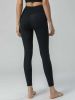 Yoga pants women's nude spring and summer hip lift fitness pants running sports nine-point pants - Black - XS
