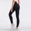 Brand Yoga Pants Hidden Pockets At Waist Fitness Sports Leggings Women Sportswear Stretchy Pants Gym Push Up Workout Clothing - Black - XL