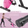 Folding Exercise Bike, Fitness Upright and Recumbent X-Bike with 16-Level Adjustable Resistance, Arm Bands and Backrest - as Pic