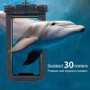 2pcs IPX8 Waterproof Phone Bag; Touchscreen Phone Pouch 7.6 Inch For Swim Sports Outdoor - 2pcs-Black