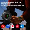 Zeblaze Stratos 2 GPS Smart Watch AMOLED Display 24h Health Monitor 5 ATM Long Battery Life Smartwatch for Men - Black