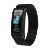 Cross border special AK12 smart bracelet step heart rate message alert smart watch sports watch - Silver steel strip