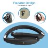 Foldable Wireless Headsets Wireless 4.1 Sport Neckband Stereo Headphones Sweatproof Earphones Earbuds - Black