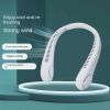 Trendy Silicone Neck Hung Fan Portable Lazy Silent Neck Hung Fan Outdoor Sports For Men Women Kids Home Office Travel Outdoor - Green