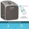 Indoor Private 2L Folding Steam Sauna Spa Tent  - Gray - Sauna Spa Tent
