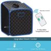 Indoor Private 2L Folding Steam Sauna Spa Tent  - Black - Sauna Spa Tent